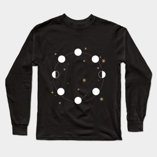 Moon phases cycle light Long Sleeve T-Shirt